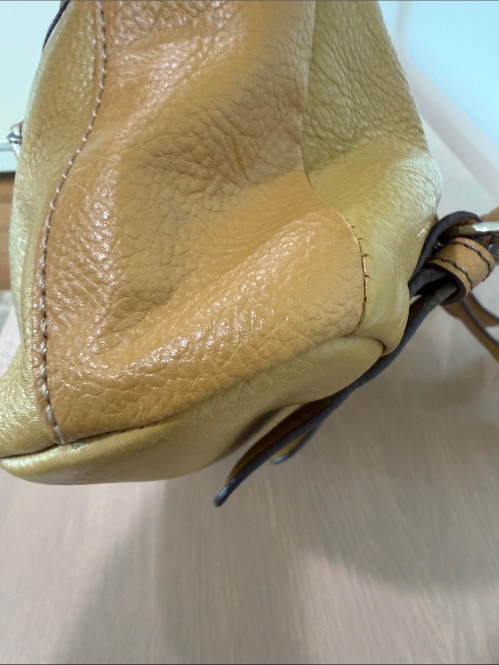 Tignanello Tan Pebble Leather Backpack - Picture 10 of 15